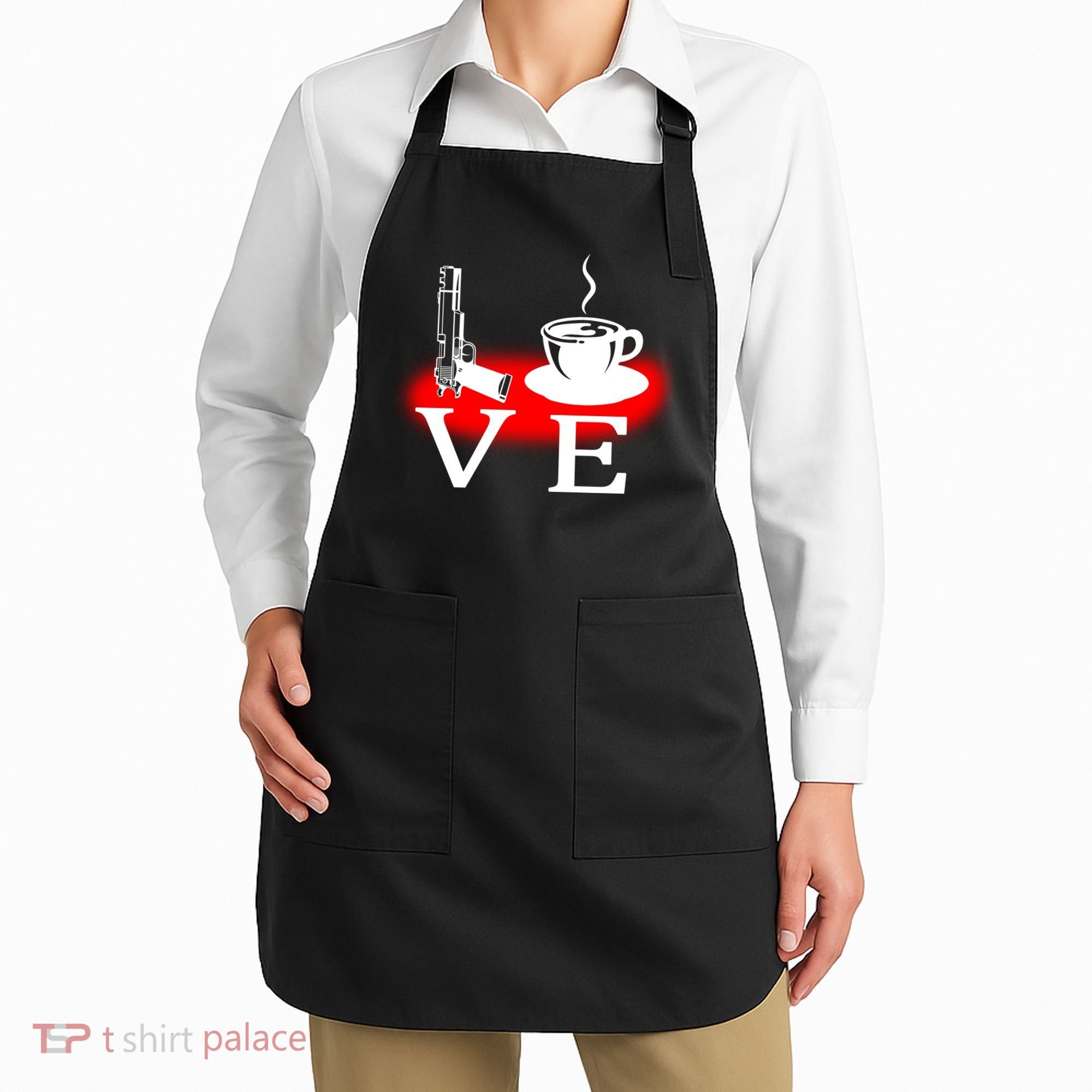 Love Coffee And Guns Apron