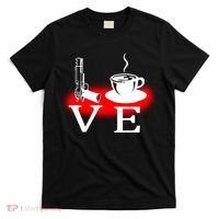 Love Coffee And Guns T-Shirt thumb 0