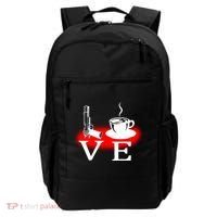 Love Coffee And Guns Backpack thumb 0