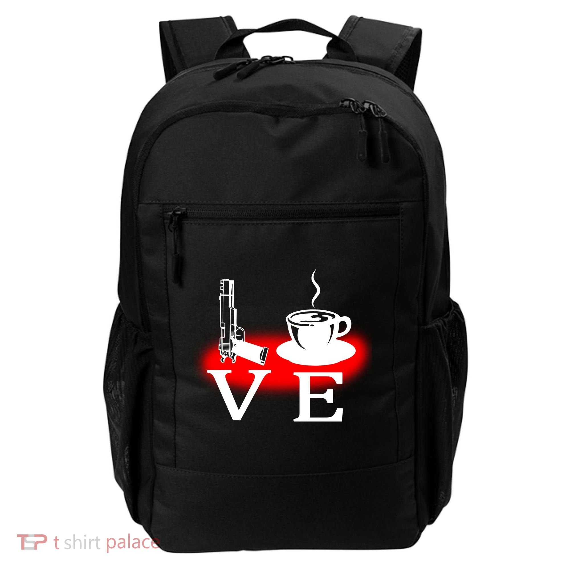 Love Coffee And Guns Backpack