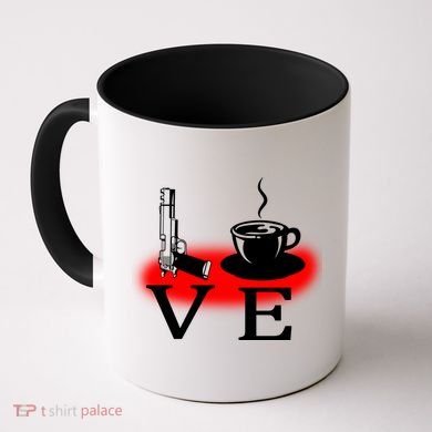 Love Coffee And Guns Coffee Mug