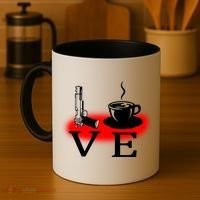 Love Coffee And Guns Coffee Mug thumb 4