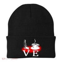 Love Coffee And Guns Beanie thumb 0