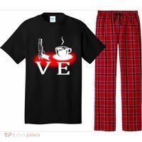 Love Coffee And Guns Pajama Set thumb 0
