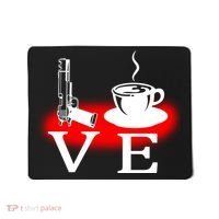 Love Coffee And Guns Mousepad thumb 0