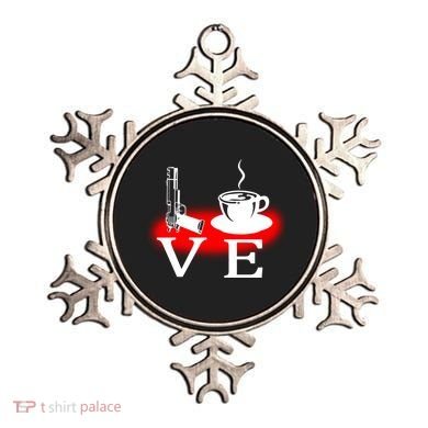 Love Coffee And Guns Ornament