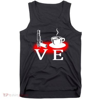 Love Coffee And Guns Tank Top