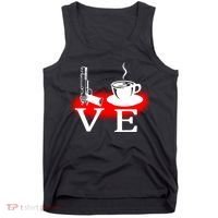 Love Coffee And Guns Tank Top thumb 0