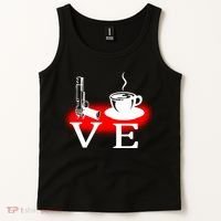 Love Coffee And Guns Tank Top thumb 2