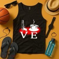 Love Coffee And Guns Tank Top thumb 4