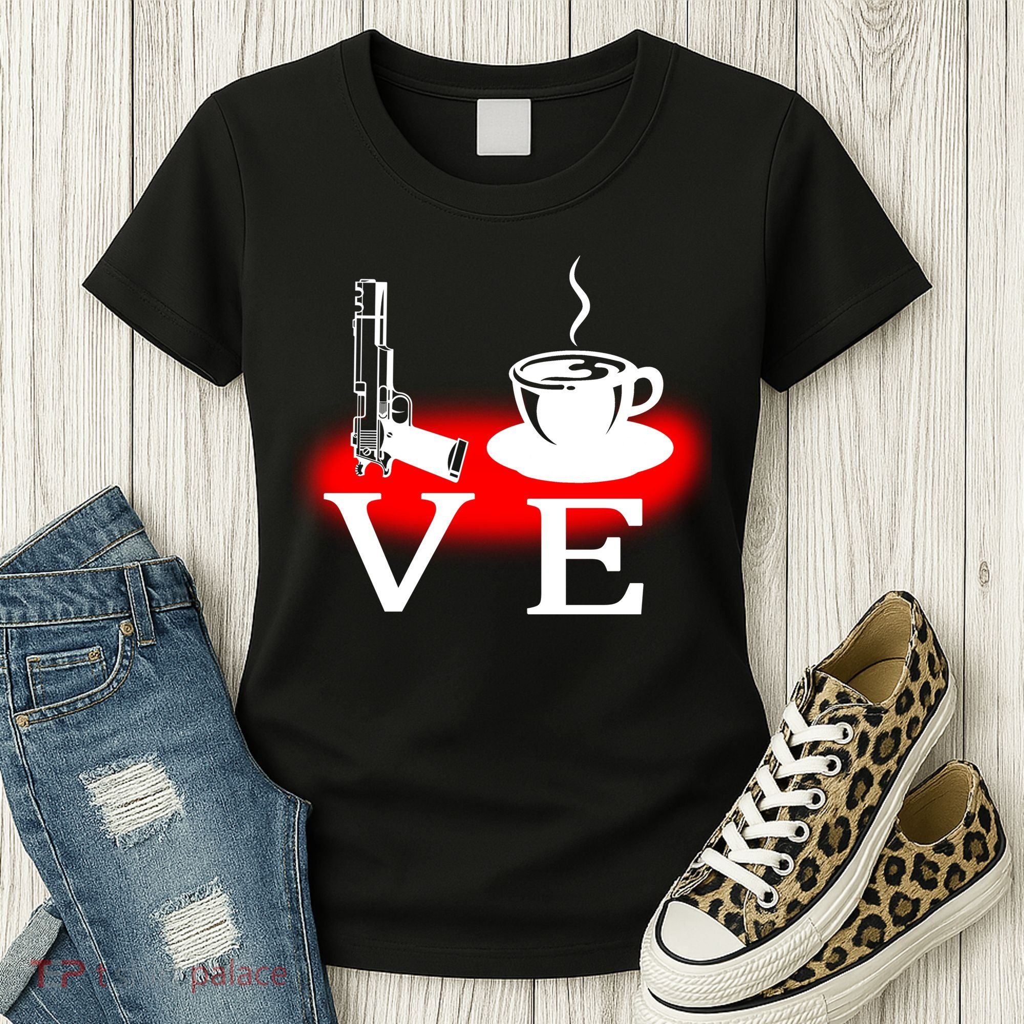 Love Coffee And Guns Women's T-Shirt