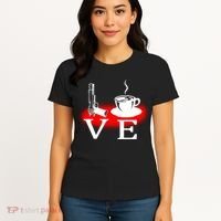 Love Coffee And Guns Women's T-Shirt thumb 4