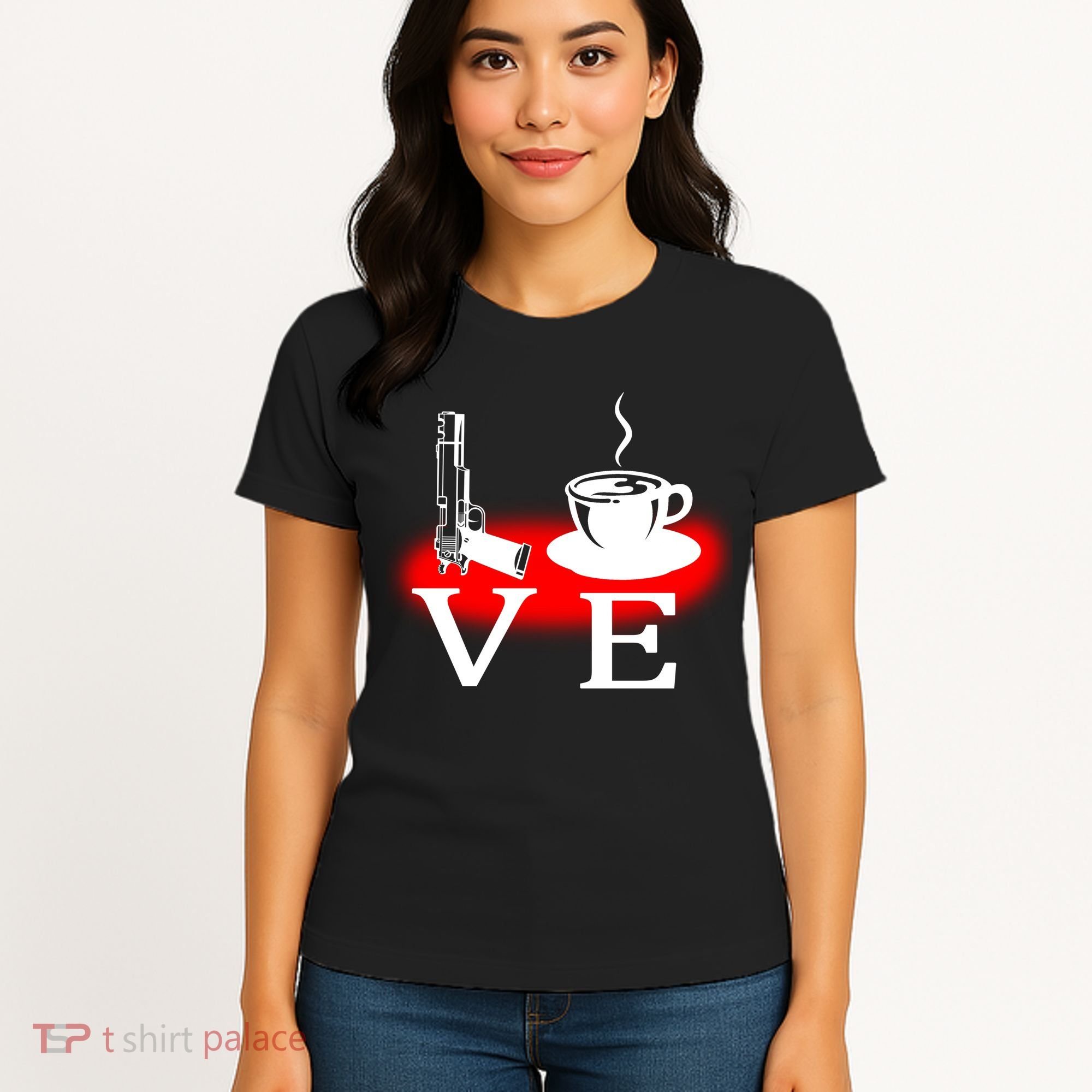 Love Coffee And Guns Women's T-Shirt