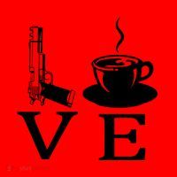 Love Coffee And Guns Santa Hat thumb 1