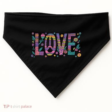 Love Crazy Wild Pattern USA-Made Doggie Bandana