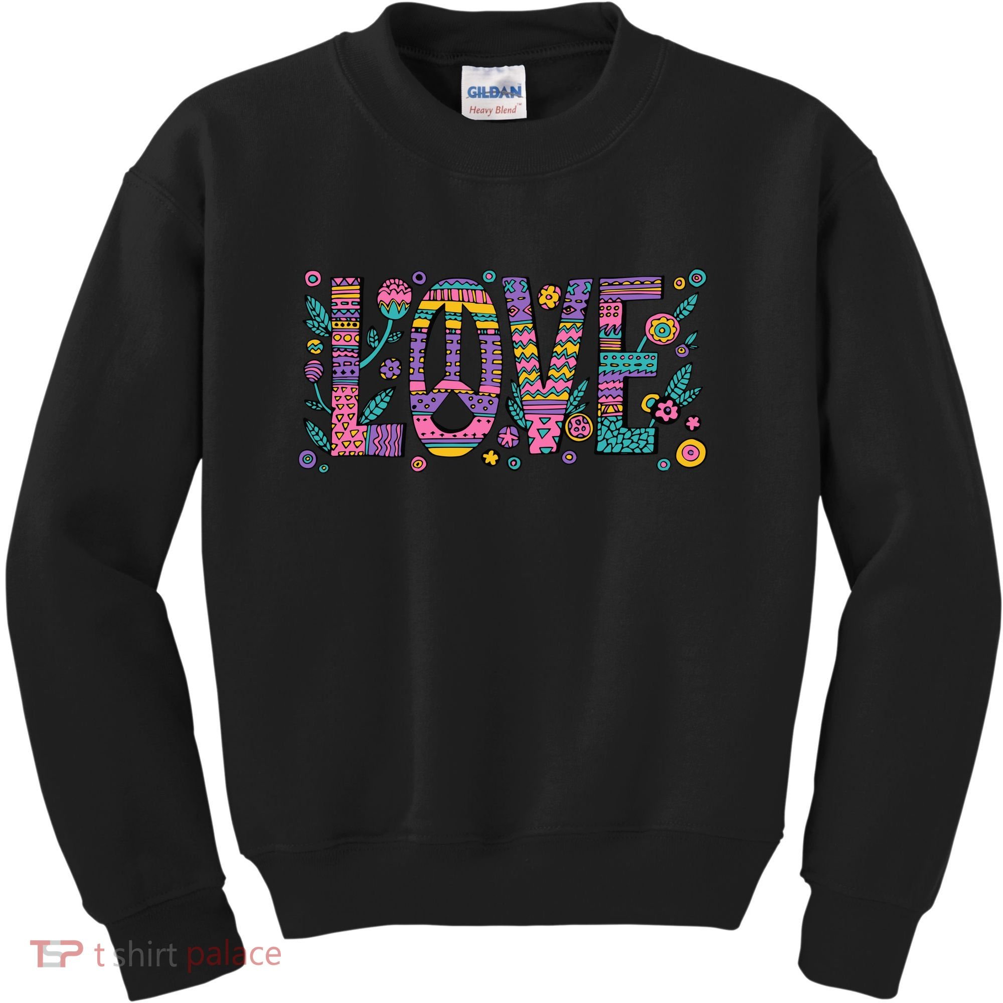 Love Crazy Wild Pattern Kids Sweatshirt