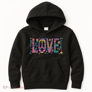 Love Crazy Wild Pattern Kids Hoodie