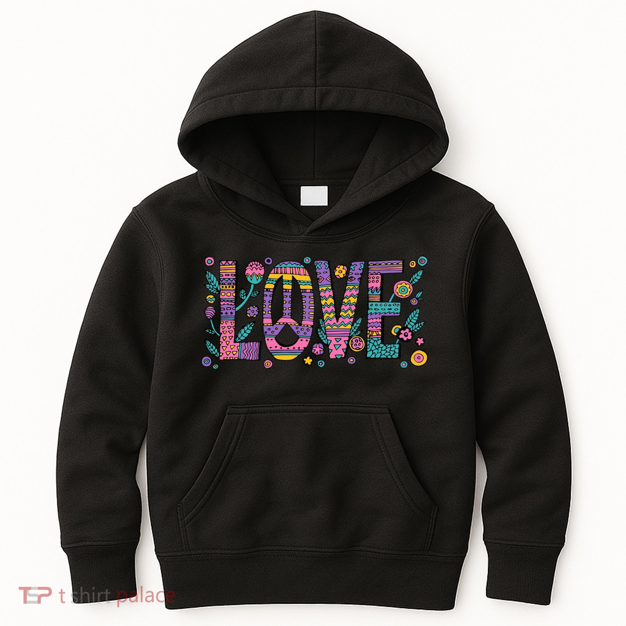 Love Crazy Wild Pattern Kids Hoodie