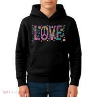 Love Crazy Wild Pattern Kids Hoodie thumb 4