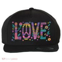 Love Crazy Wild Pattern Wool Snapback Cap thumb 0