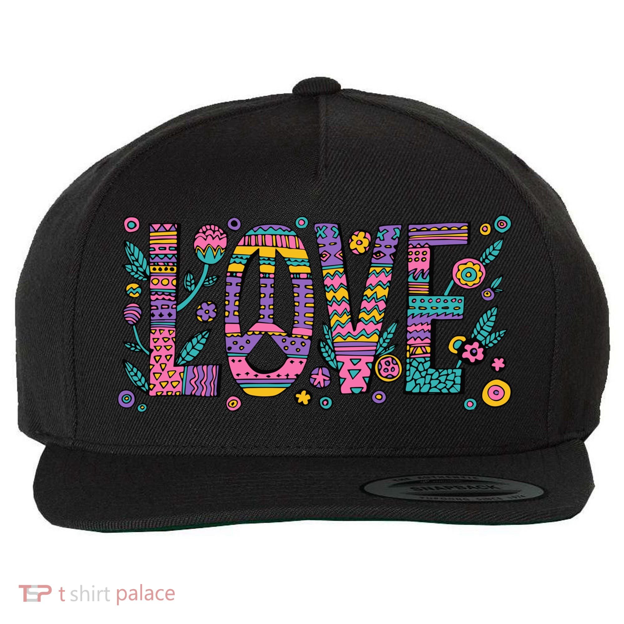 Love Crazy Wild Pattern Wool Snapback Cap