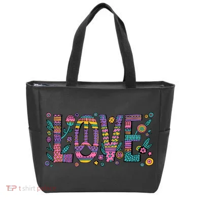 Love Crazy Wild Pattern Tote Bag