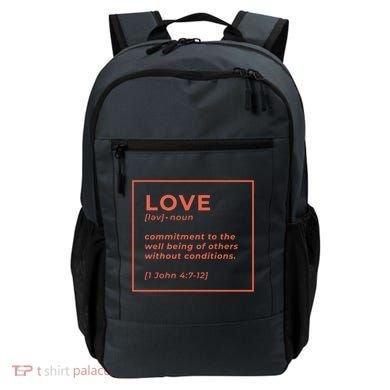 Love Definition John 4:7-12 Backpack