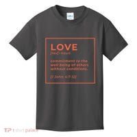 Love Definition John 4:7-12 Kids T-Shirt thumb 0