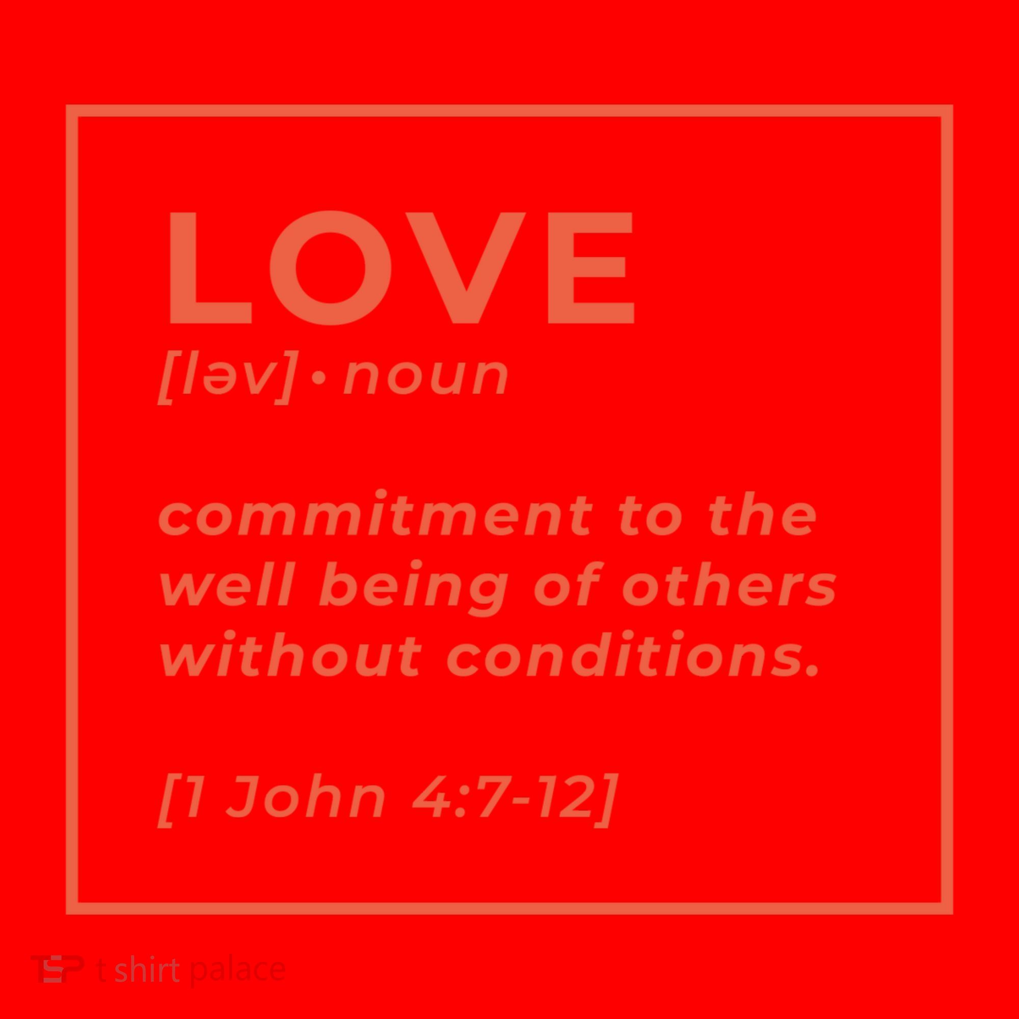 Love Definition John 4:7-12 Santa Hat