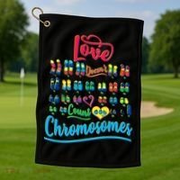 Love Doesn't Count Chromosomes Golf Towel thumb 1
