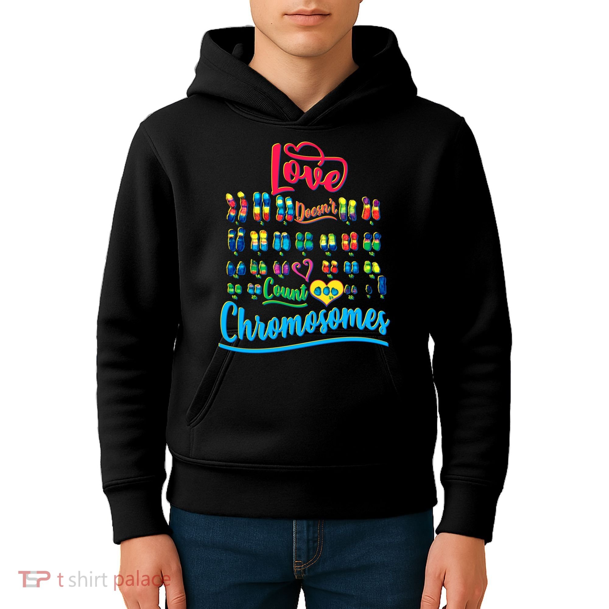 Love Doesn't Count Chromosomes Kids Hoodie