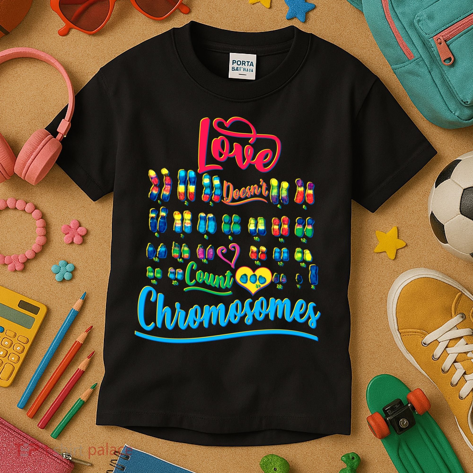 Love Doesn't Count Chromosomes Kids T-Shirt