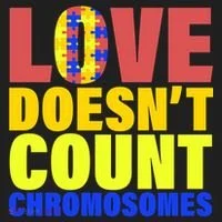 Love Doesn't Count Chromosomes Down Syndrome Women's Sweatshirt thumb 2
