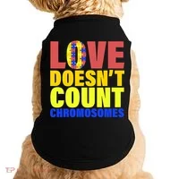 Love Doesn't Count Chromosomes Down Syndrome Doggie Tank thumb 0