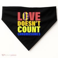 Love Doesn't Count Chromosomes Down Syndrome USA-Made Doggie Bandana thumb 0