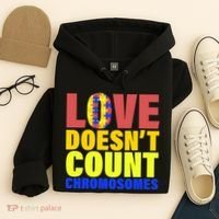 Love Doesn't Count Chromosomes Down Syndrome Hoodie thumb 4
