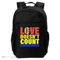 Love Doesn't Count Chromosomes Down Syndrome Backpack thumb 0