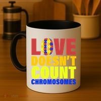 Love Doesn't Count Chromosomes Down Syndrome Coffee Mug thumb 4