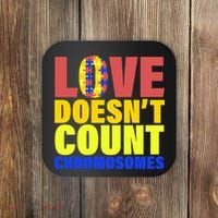 Love Doesn't Count Chromosomes Down Syndrome Coaster thumb 0