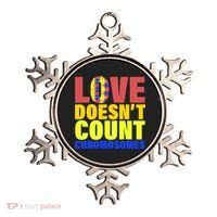Love Doesn't Count Chromosomes Down Syndrome Ornament thumb 0
