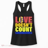 Love Doesn't Count Chromosomes Down Syndrome Women's Tank Top thumb 0