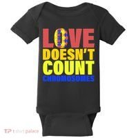 Love Doesn't Count Chromosomes Down Syndrome Baby Bodysuit thumb 0