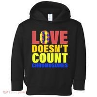 Love Doesn't Count Chromosomes Down Syndrome Toddler Hoodie thumb 0