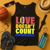 Love Doesn't Count Chromosomes Down Syndrome Tank Top thumb 4