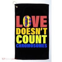 Love Doesn't Count Chromosomes Down Syndrome Golf Towel thumb 0