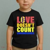 Love Doesn't Count Chromosomes Down Syndrome Toddler T-Shirt thumb 2