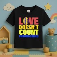 Love Doesn't Count Chromosomes Down Syndrome Toddler T-Shirt thumb 3