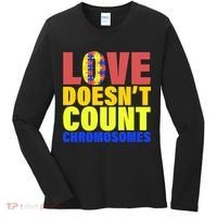 Love Doesn't Count Chromosomes Down Syndrome Women's Long Sleeve Shirt thumb 0