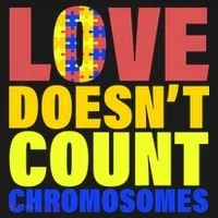 Love Doesn't Count Chromosomes Down Syndrome Women's T-Shirt thumb 6