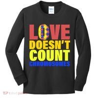 Love Doesn't Count Chromosomes Down Syndrome Kids Long Sleeve Shirt thumb 0